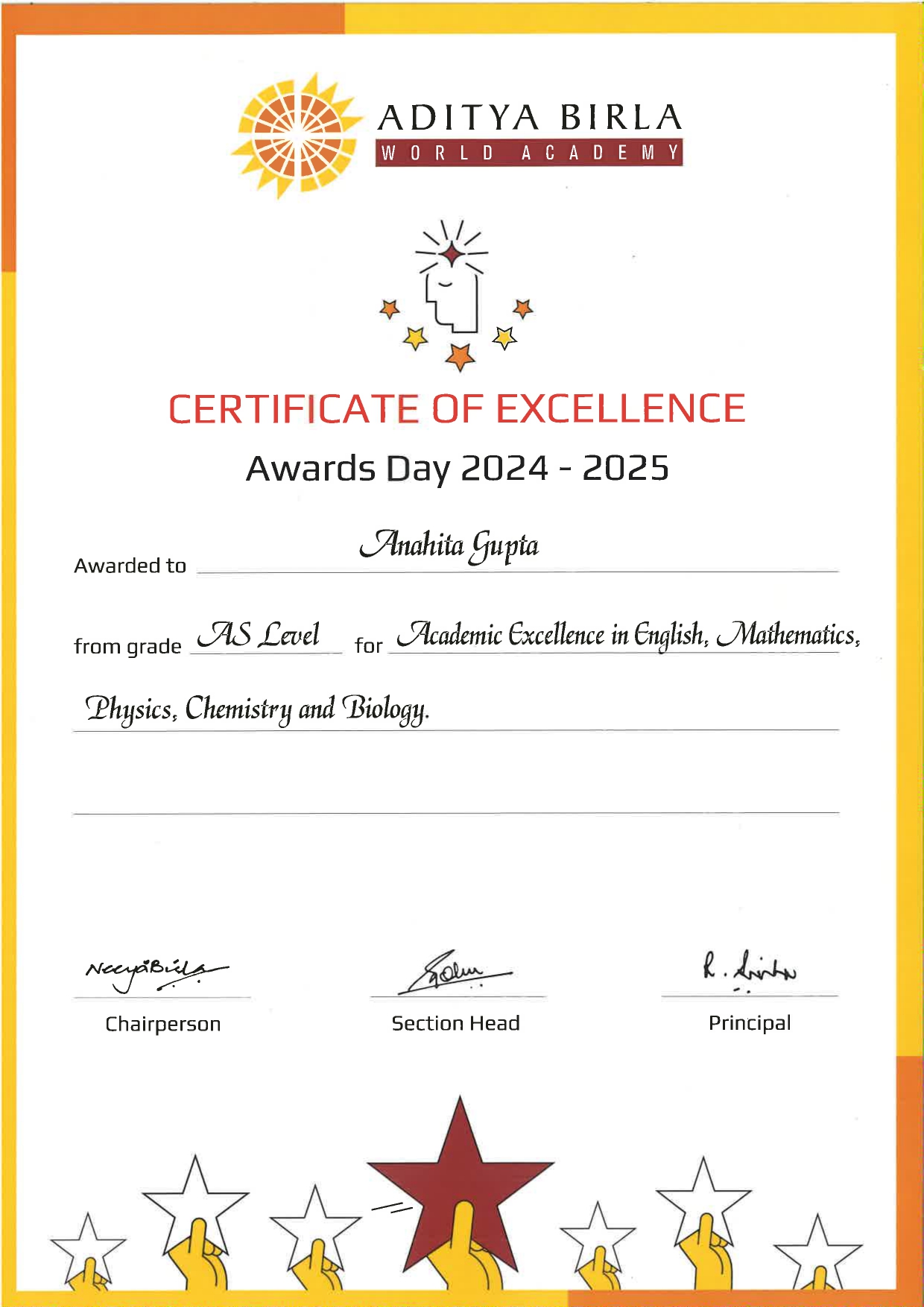 Certificate 1