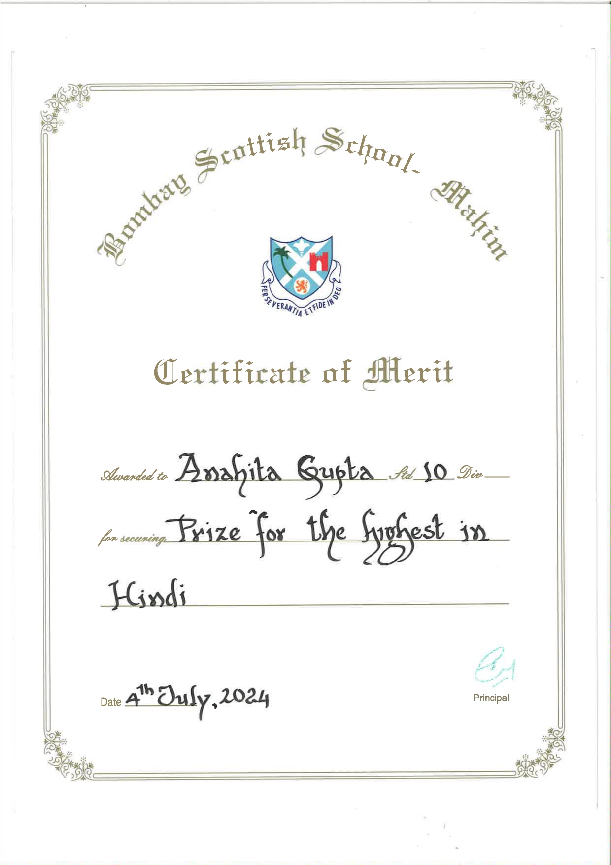 Certificate 1